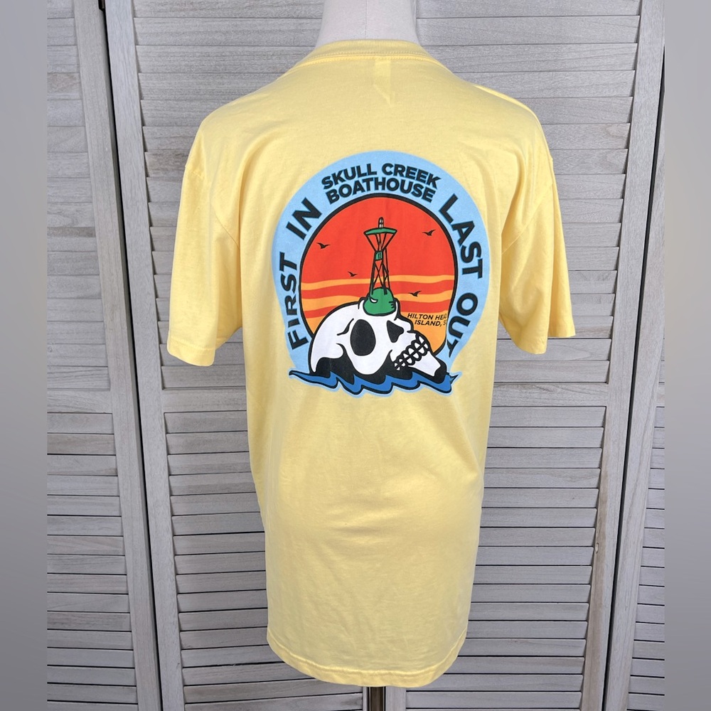 NEXT LEVEL APPAREL Hilton Head Island Casual Tee Yellow-Medium